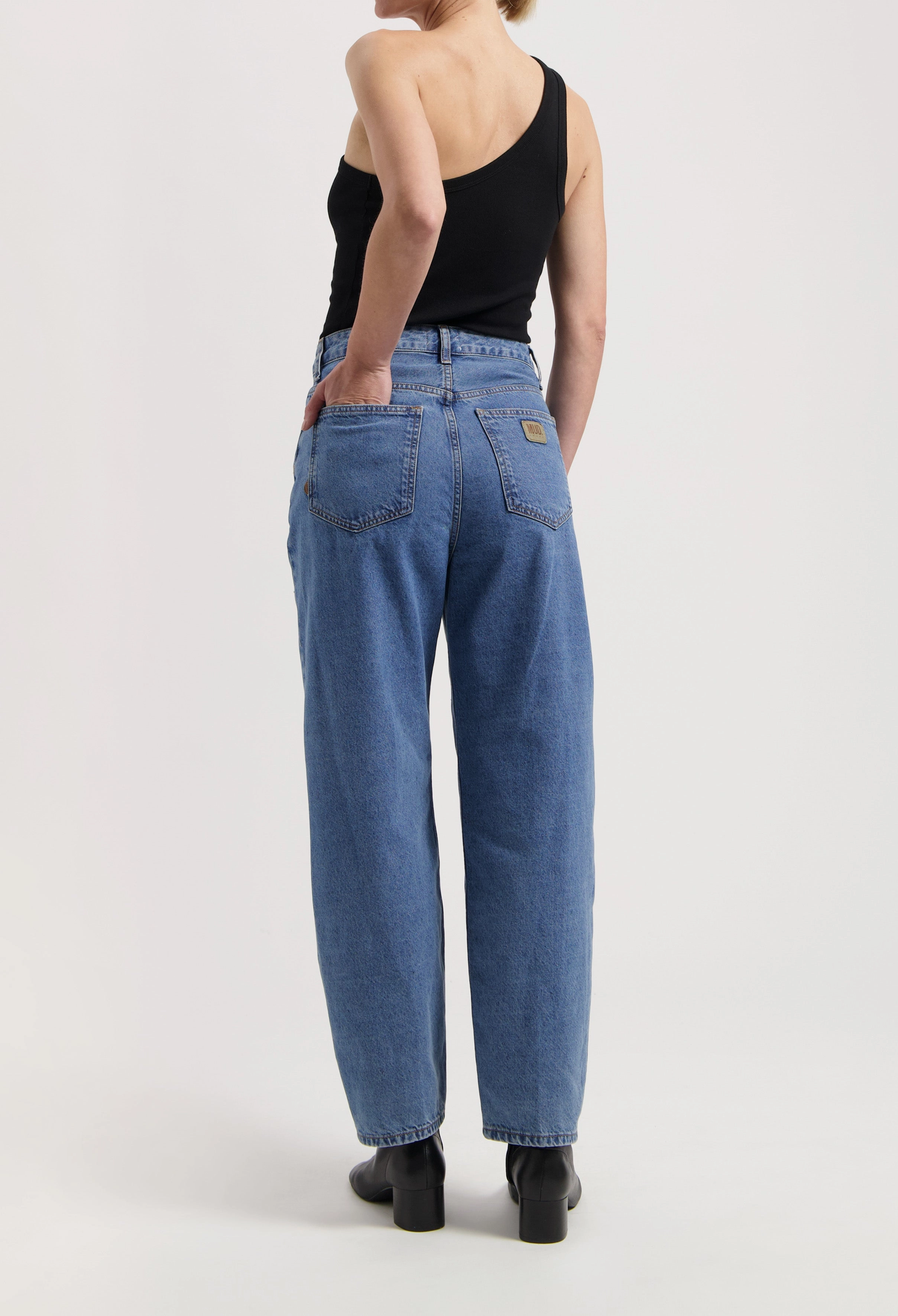 Brooke High Barrel - Stone Vintage ShockAbsorbent Padding Sharp Cut