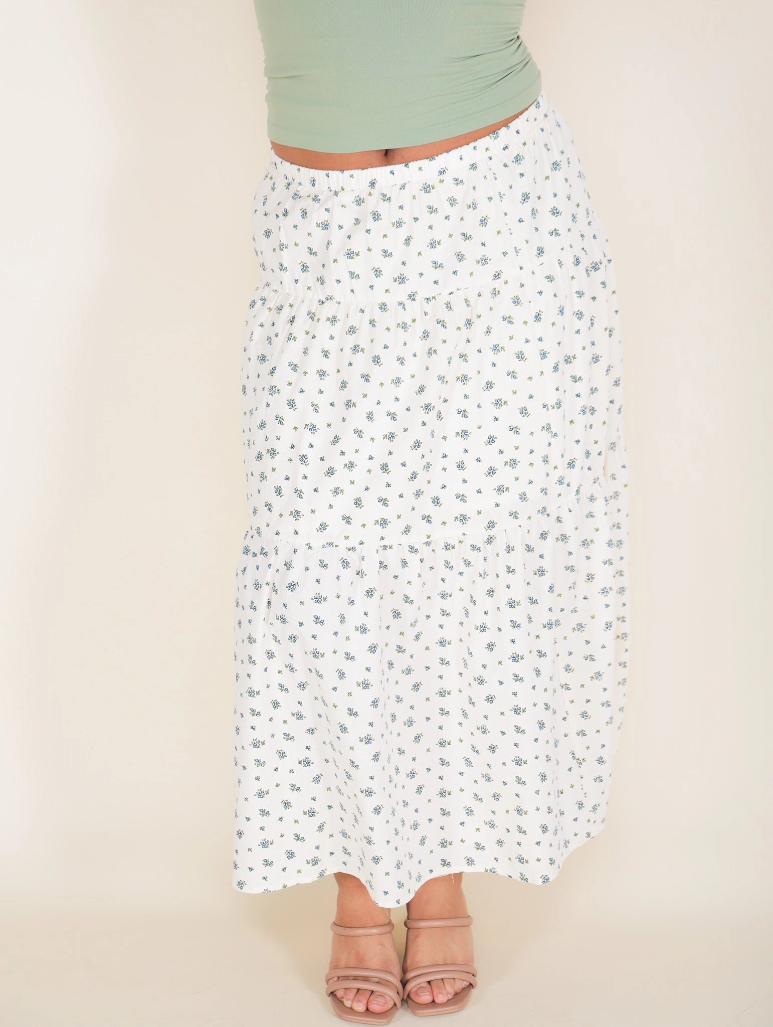 Dust Proof Fabric Polina Floral Maxi Skirt