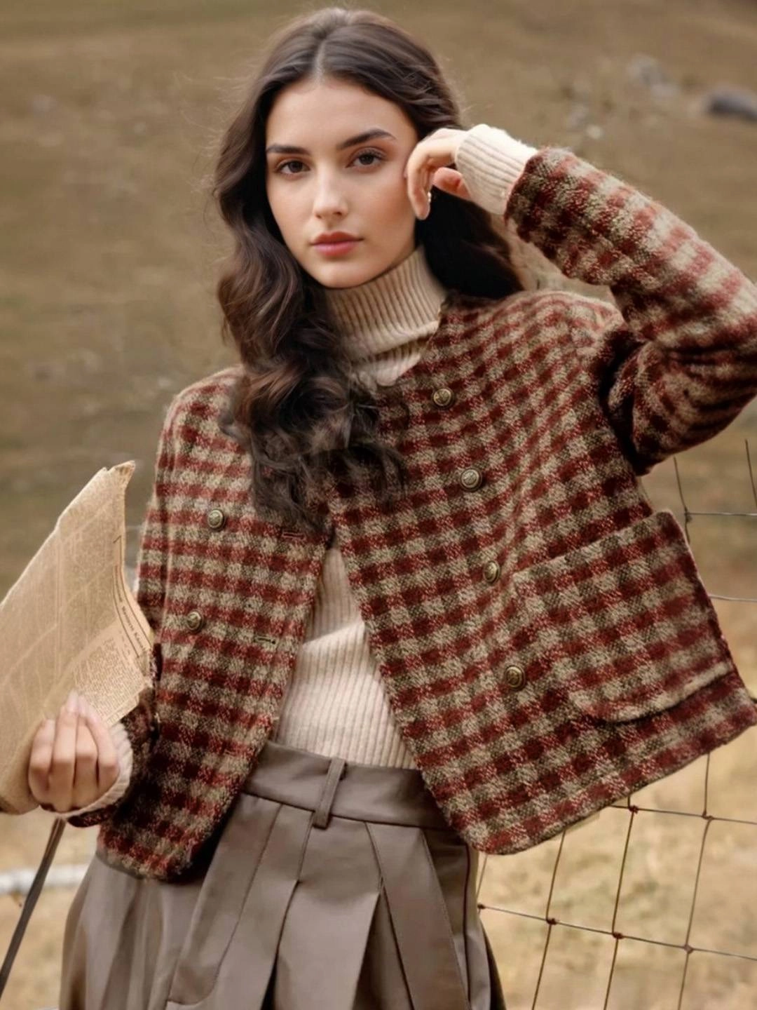 Calm Wave Linen Soul Karsyn Round Neck Blazer