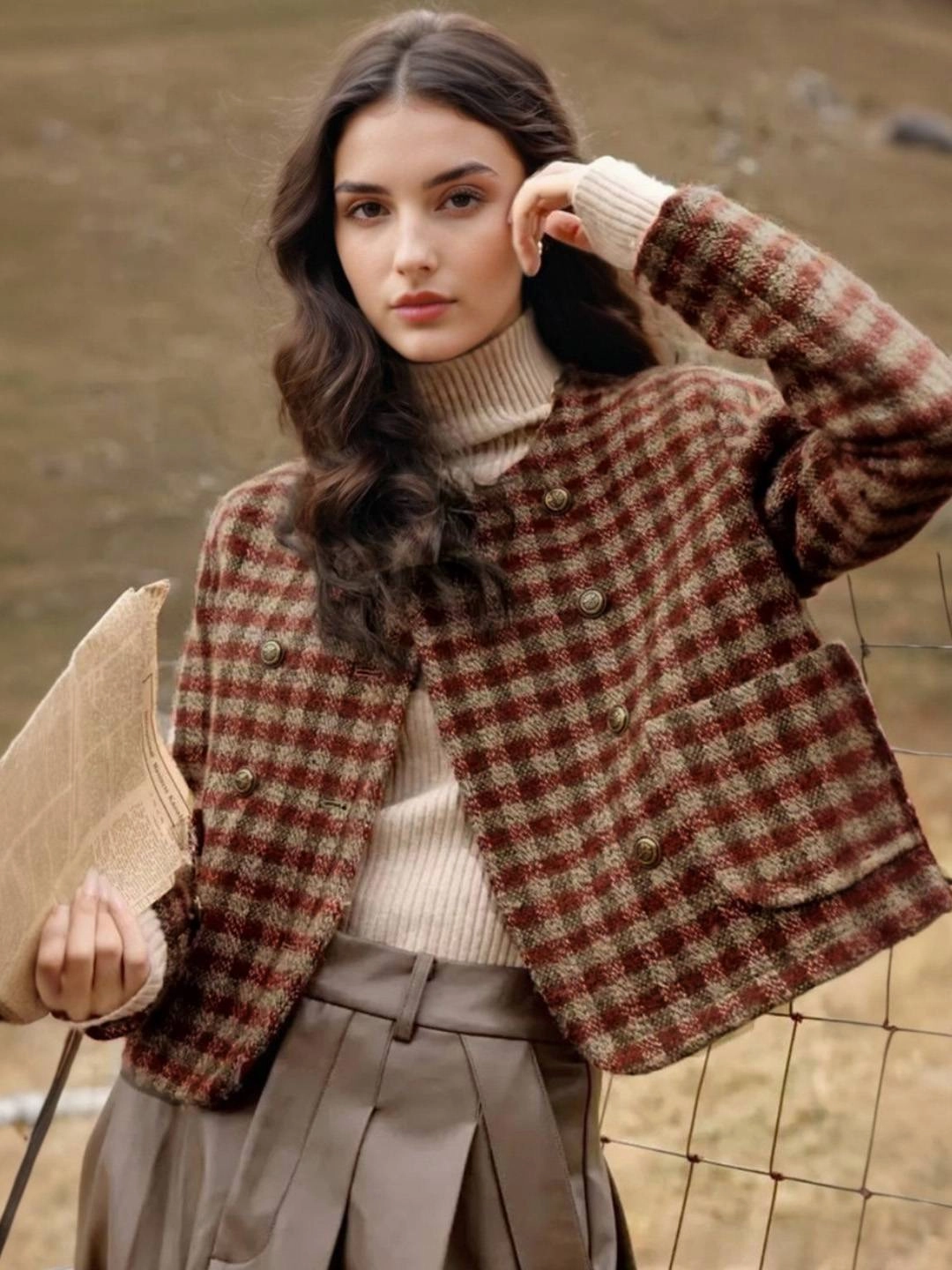 Karsyn Round Neck Blazer Story Glow