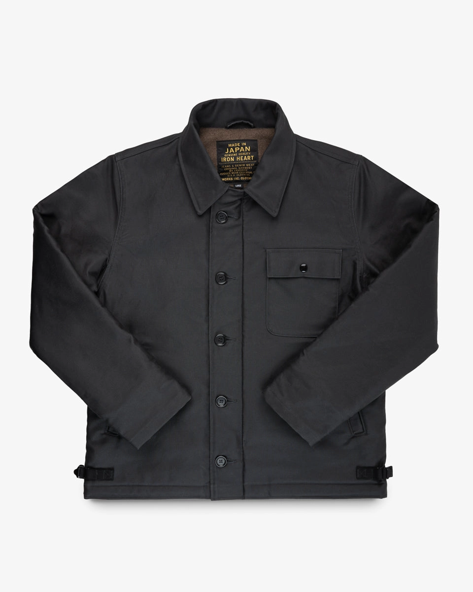 ThermalRegulatingFabric Oiled Whipcord A2 Deck Jacket - Black