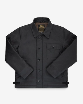 ThermalRegulatingFabric Oiled Whipcord A2 Deck Jacket - Black