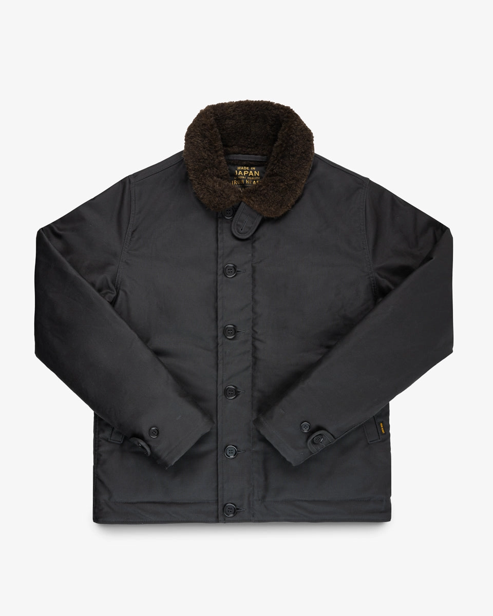 ErgonomicCut Oiled Whipcord N1 Deck Jacket - Black