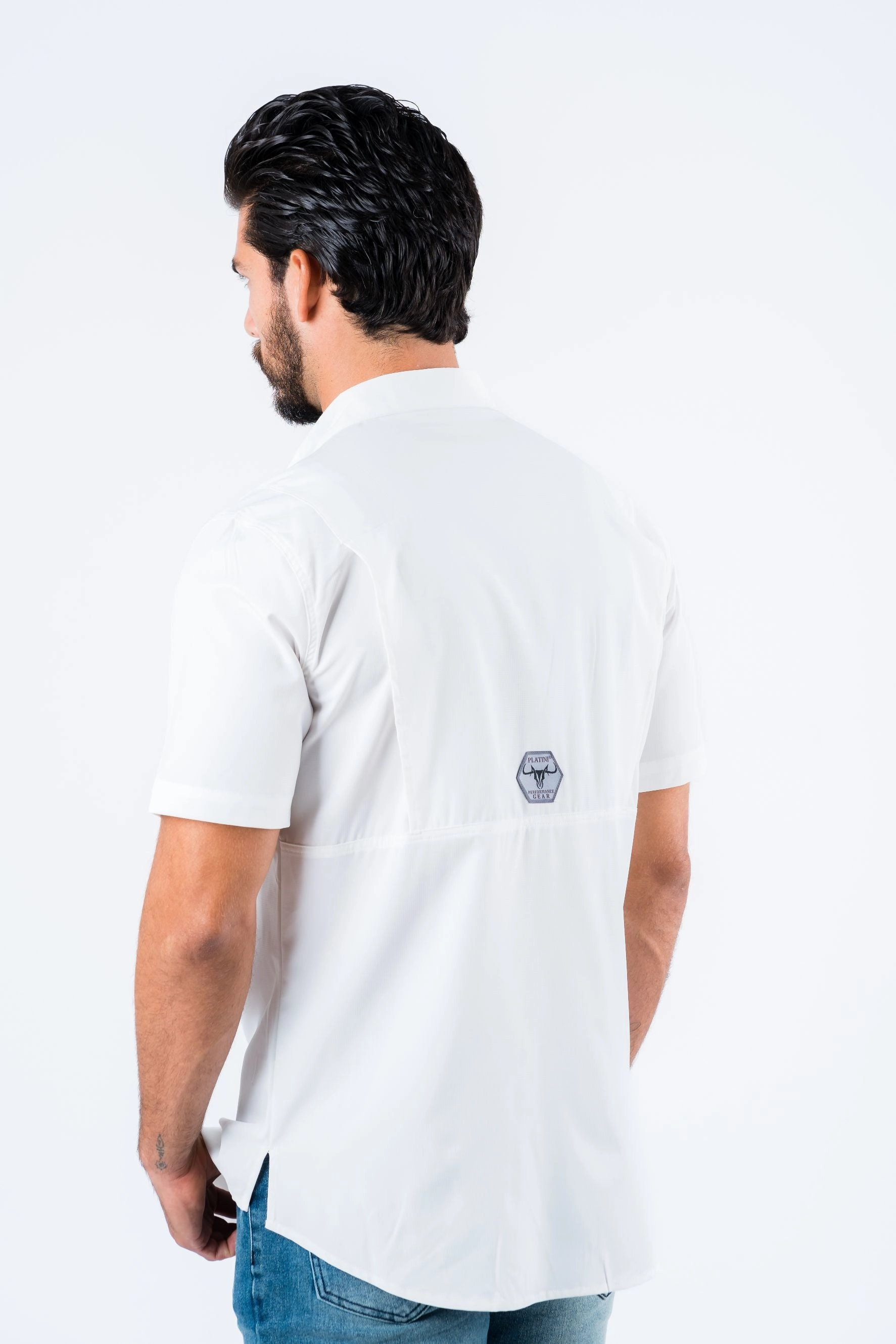 Men's Fishing White Short Sleeve Shirt Gift Idea Trendy Vibes