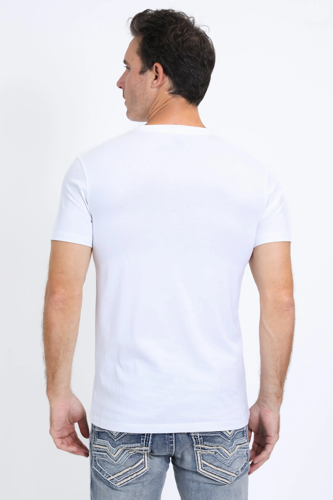 Thermal Regulation Fabric Comfy Base Men's Rooster Logo Cotton White T-Shirt