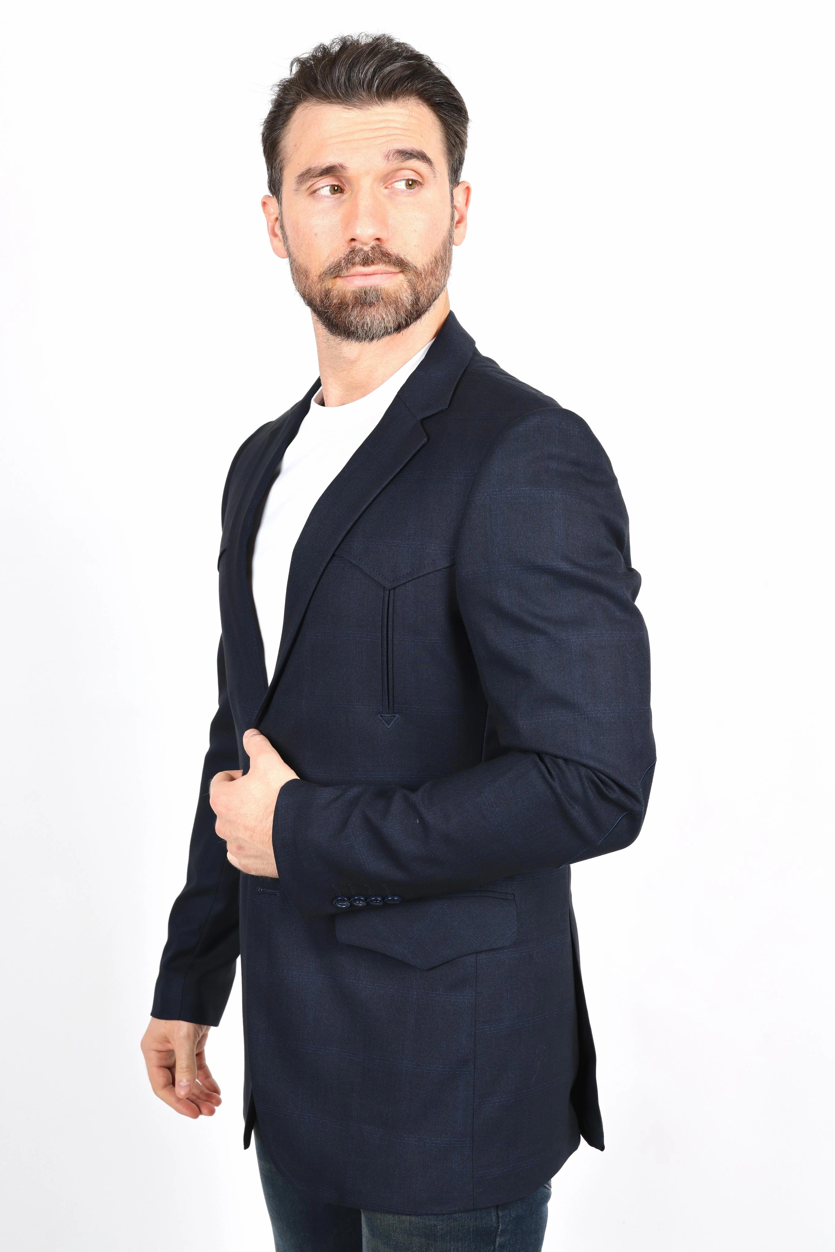 Work Safe Men's Western Sport Coat with Elbow Patch