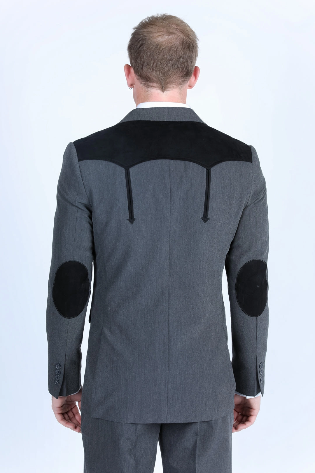 SweatWickingLining Men's Western Suit Sport Coat with Suede Yokes and Elbow Patches