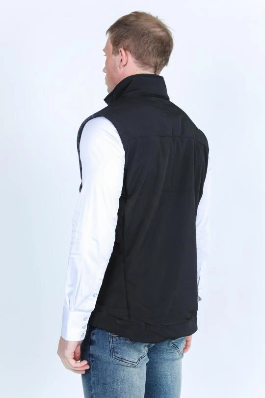 Mens Aztec SoftShell Concealed Carry Water-Resistant Vest - Black Hidden Ventilation Zones