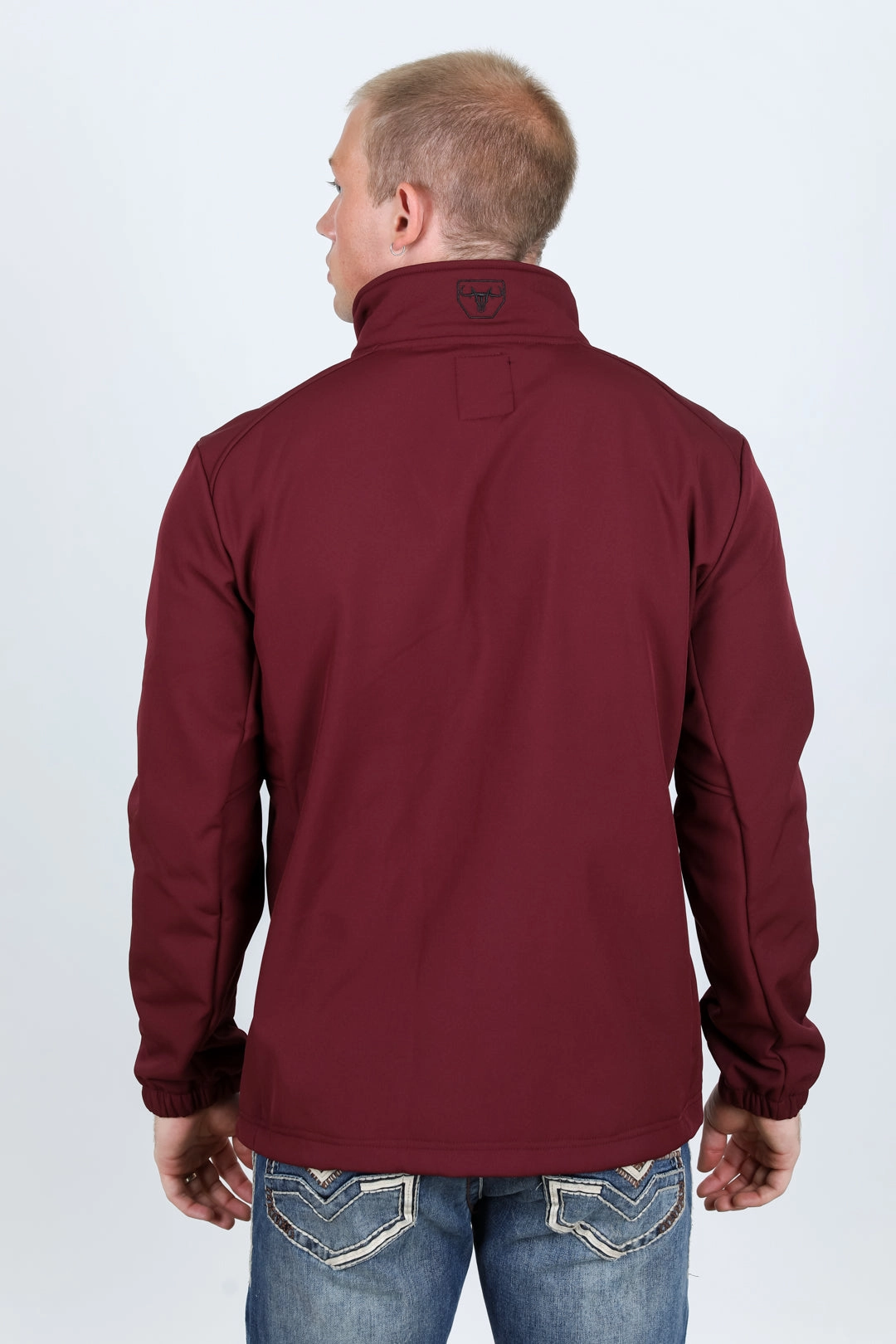 Mens Aztec Softshell Water-Resistant Jacket - Burgundy Daily Style Strong Edge