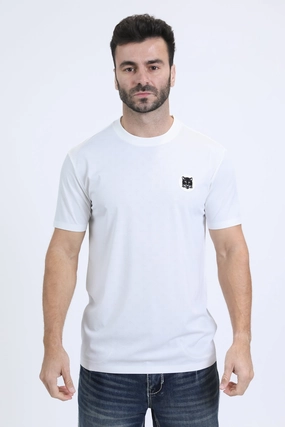 Luxury clothing Mens Modern Fit Cotton Stretch White T-Shirt