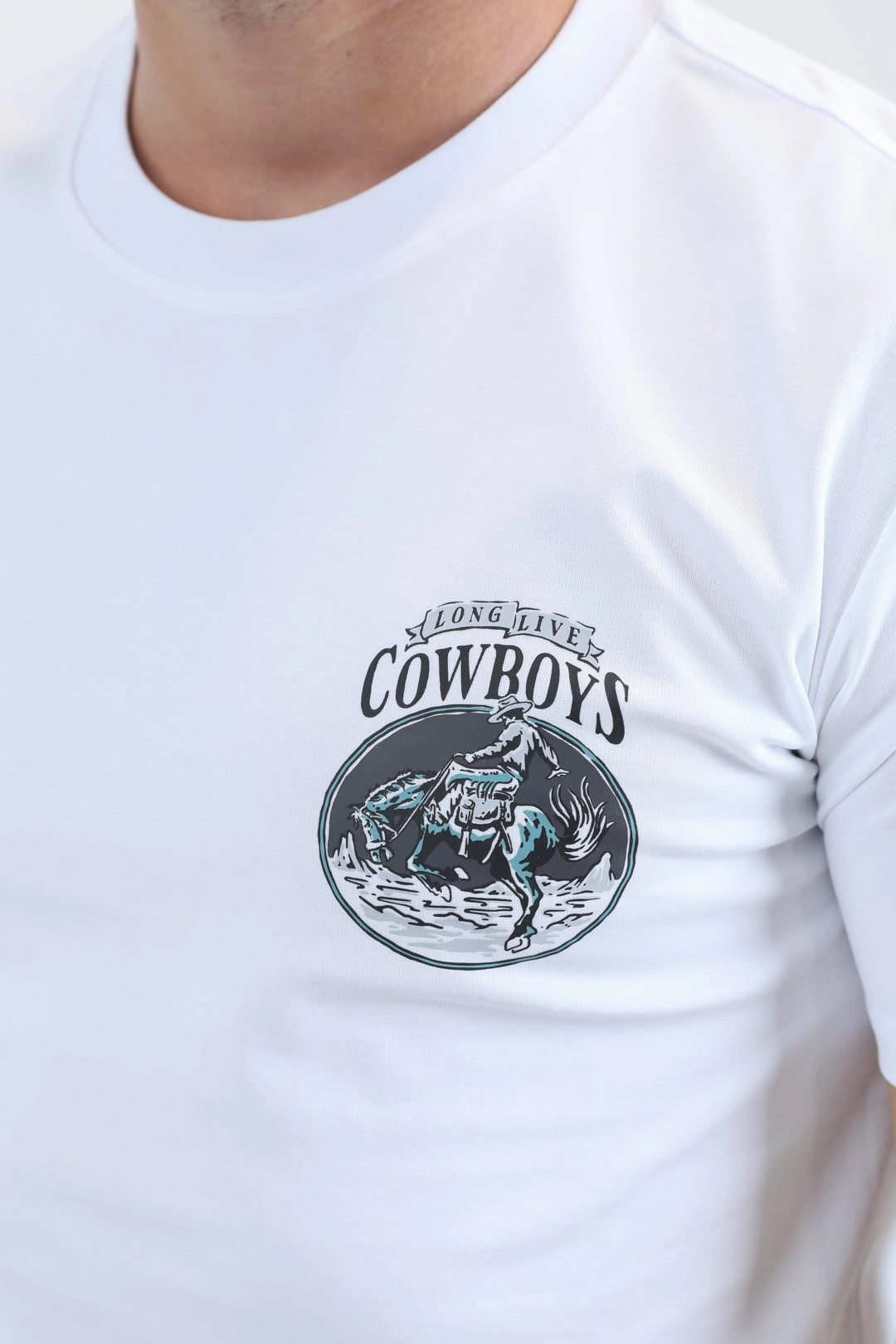 High-End Quality AntiPillingTreatment Mens Modern Fit Cotton Stretch White T-Shirt