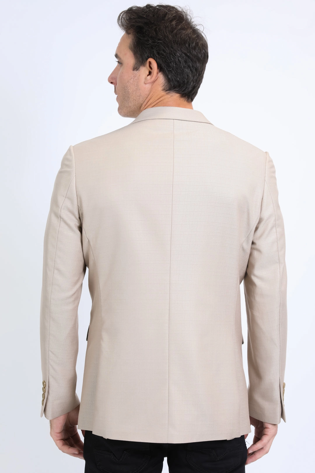 Mens Modern Fit Stretch Date Night Khaki Blazer SnagFree Surface SlipResistantWaistband