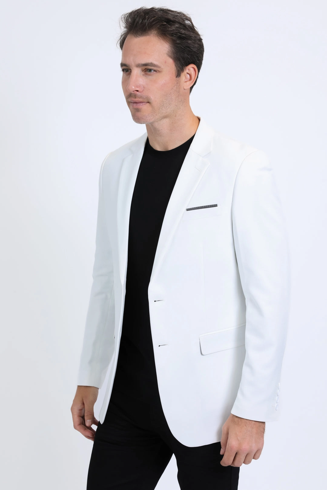 Mens Modern Fit Stretch Date Night White Blazer Fire Glow athletic shoes
