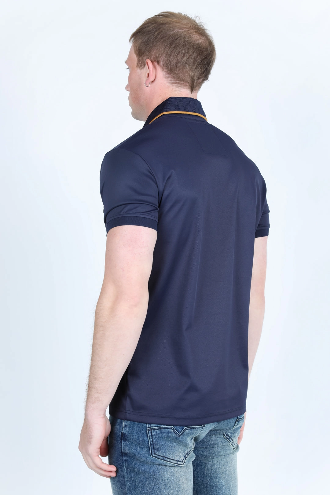 Comfortable Layer Sophisticated Comfort Mens Modern Fit Stretch Fashion Polo