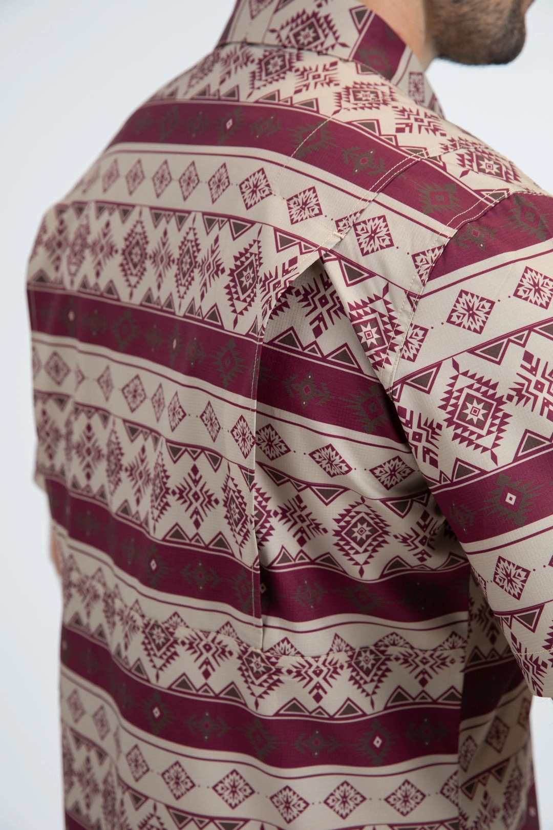 Timeless Style Mens Performance Classic Fit Short Sleeve Beige Shirt