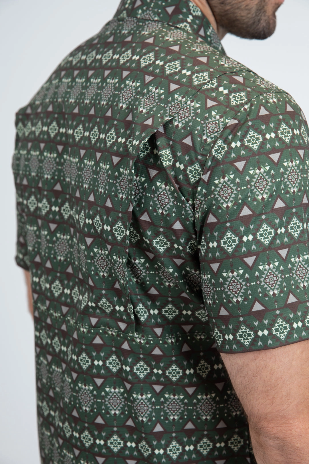 Simple Comfort Mens Performance Classic Fit Short Sleeve Green Shirt