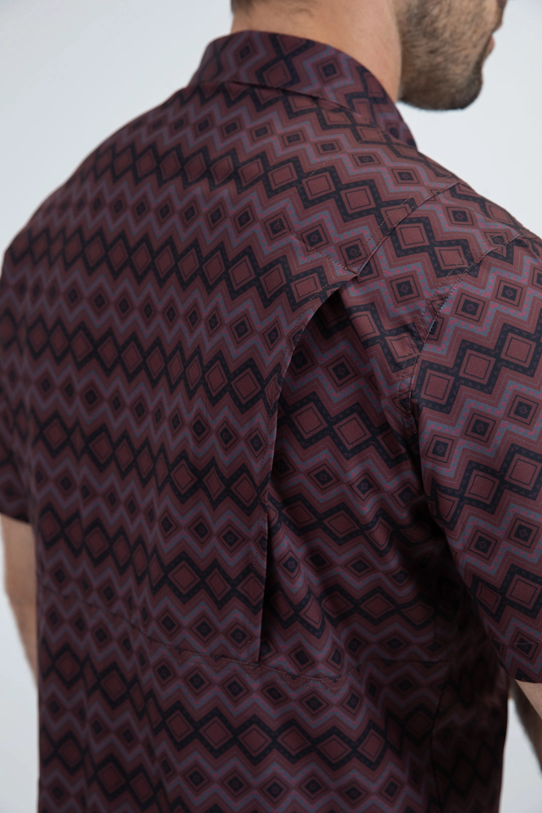 Mens Performance Classic Fit Short Sleeve Red Shirt Casual Comfort