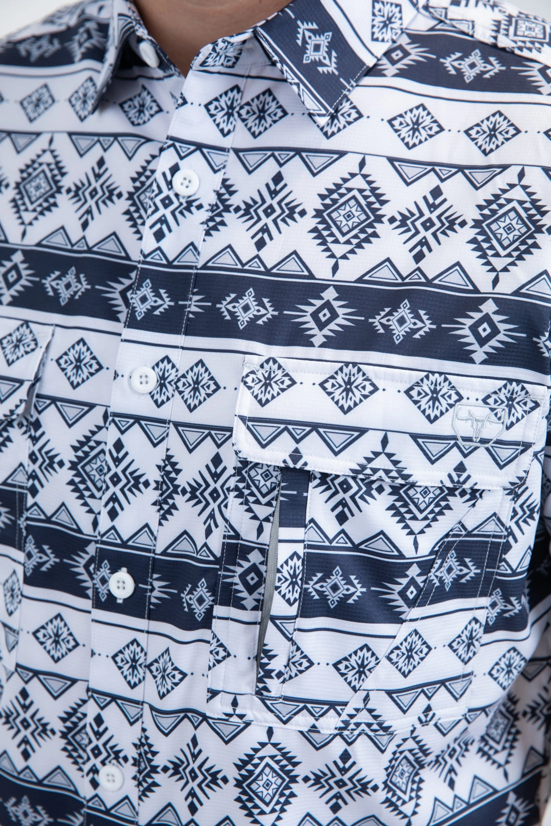 Mens Performance Classic Fit Short Sleeve White Shirt Boho chic Travel-friendly