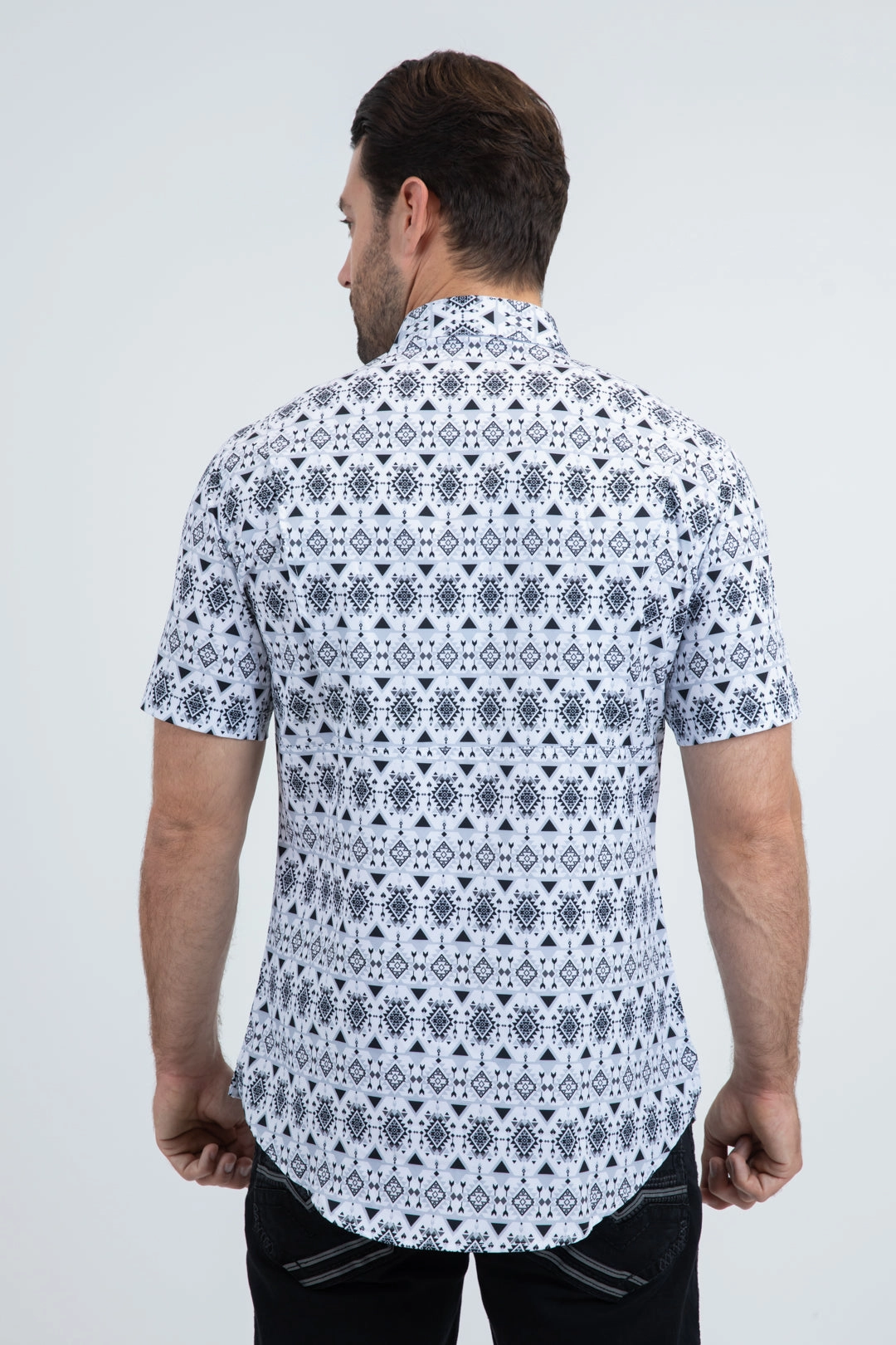 Mens Performance Classic Fit Short Sleeve White Shirt High Density Weave Lightweight Layers