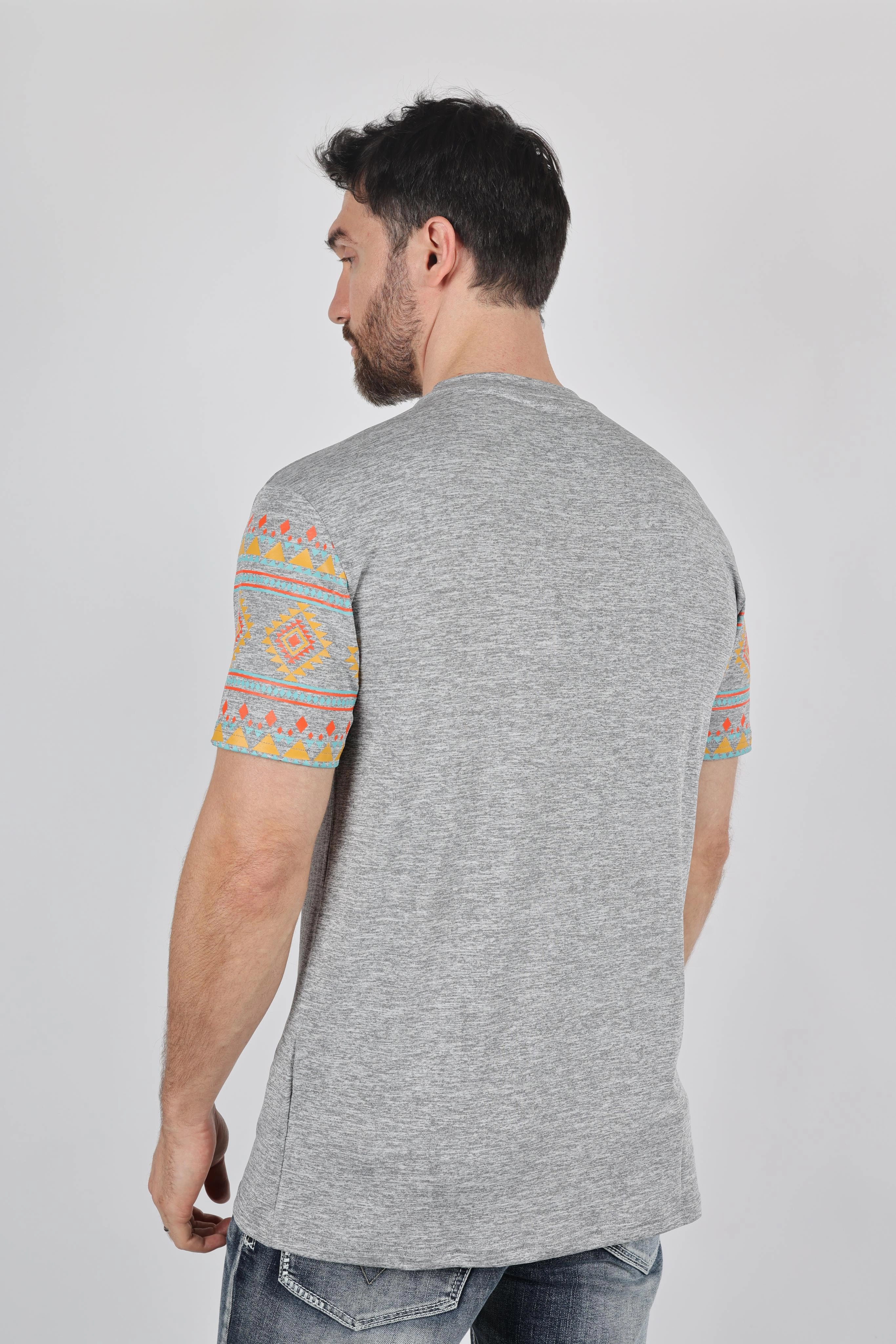Mens Performance Fabric Modern Fit Stretch Aztec T-Shirt Ultra Soft Blend