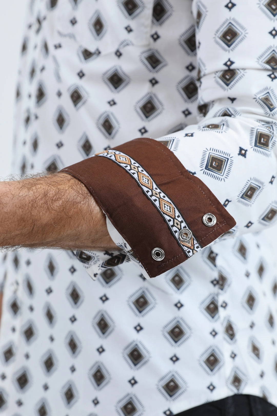 Mens Western Modern Fit Cotton/Spandex Long Sleeve Blue Shirt with Snaps Layering Piece Stretchy Cloth