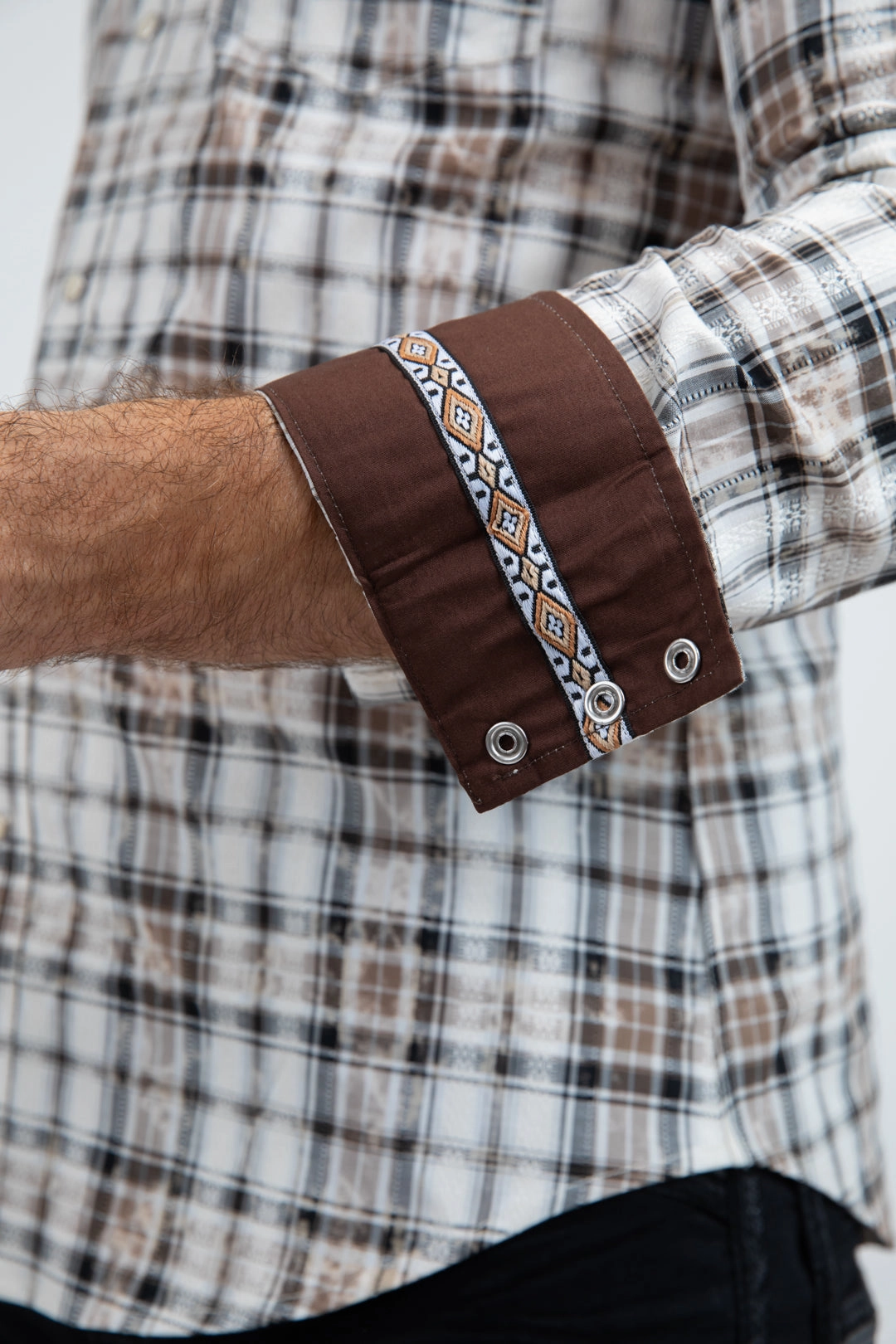 Mens Western Modern Fit Cotton/Spandex Long Sleeve White Shirt with Snaps Oversized Fit