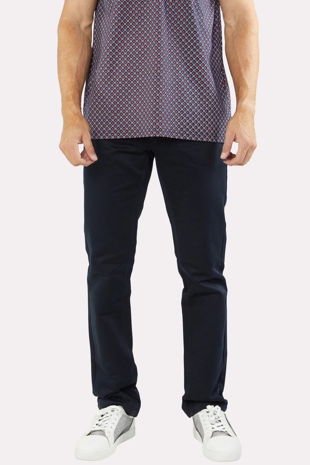 Slade Men's Navy Relaxed Fit Stretch Pants Hidden pockets