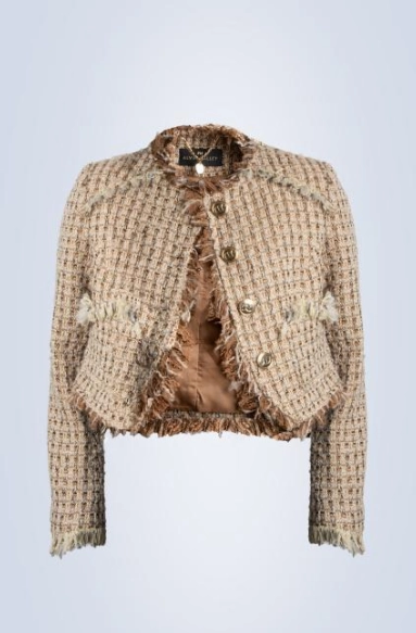 Ergonomic Seams Multi Use Piece TWEED CROP JACKET