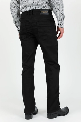 Slade Men's Black Relaxed Fit Stretch Pants Street Fest