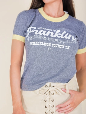 Bluesign Approved Material Music City Franklin Ringer Tee
