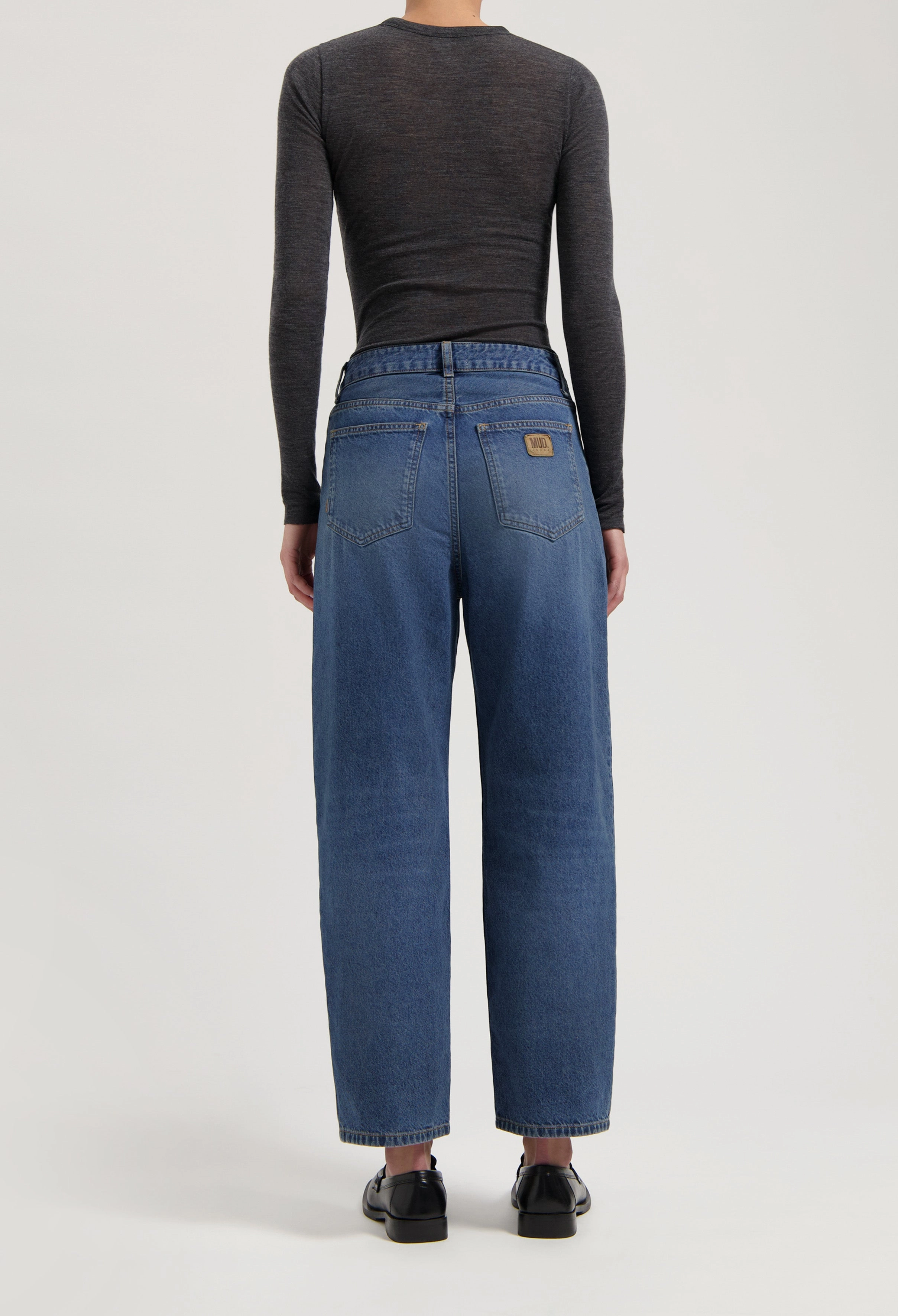 Brooke High Barrel - Rustic Blue Colorfast Dye Beach Fit