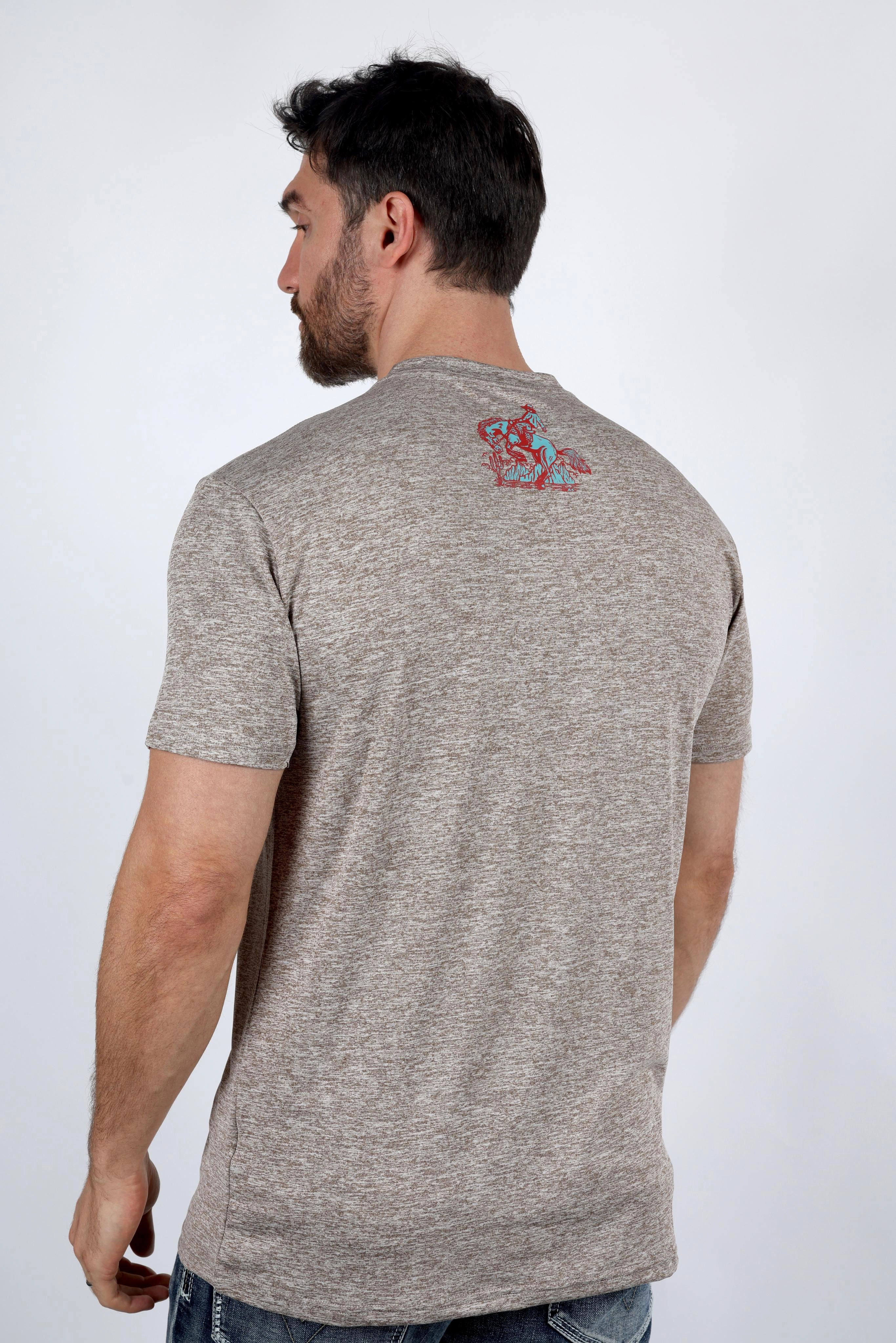 Casual Essential Wear Light Wear Mens Performance Fabric Modern Fit Stretch Rodeo T-Shirt