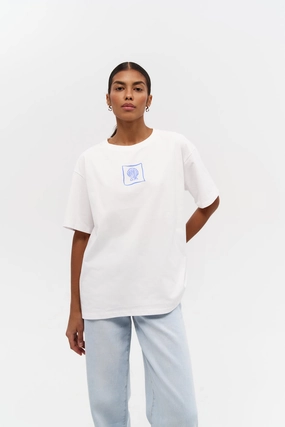 NEW Blue "Sea Lover" Print T-shirt Relaxing Wear