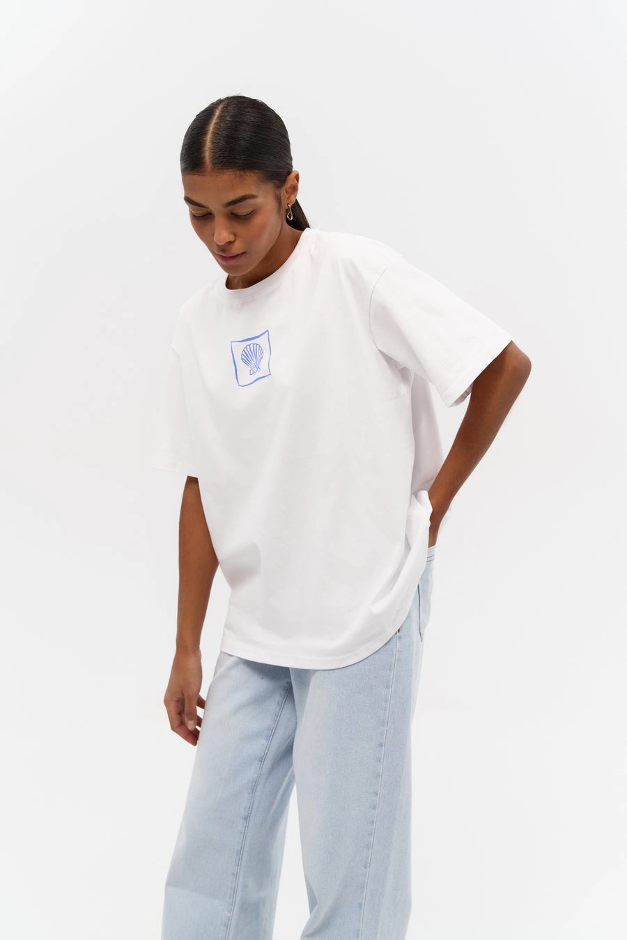 NEW Blue "Sea Lover" Print T-shirt Harbor Style MoistureWickingMaterial