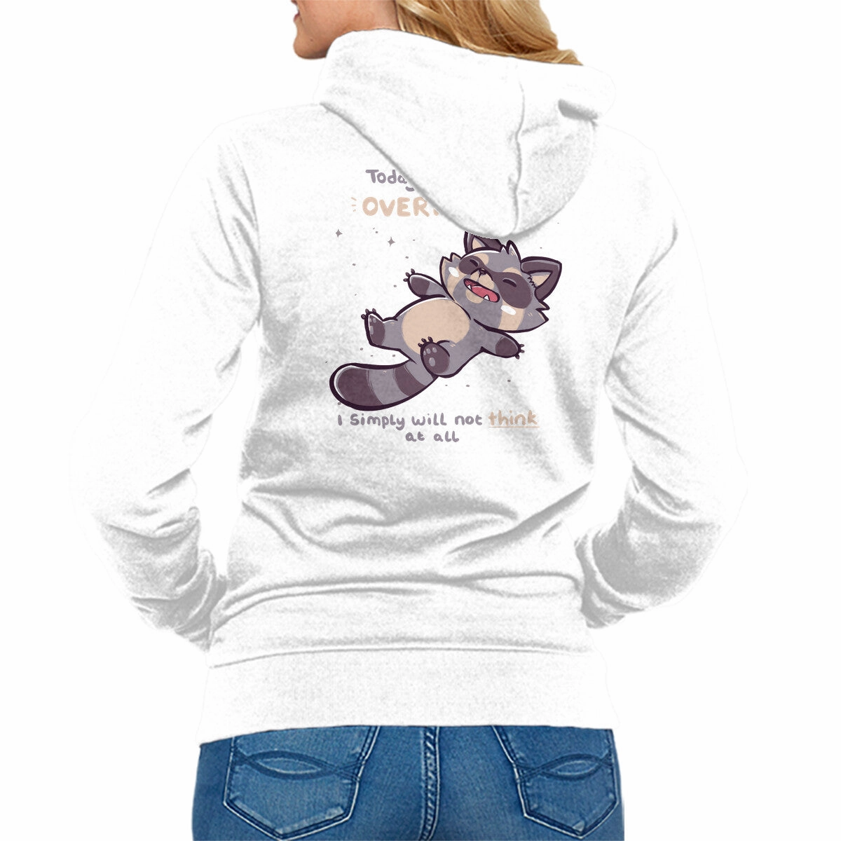 appropriate for work active top No Thoughts Raccoon