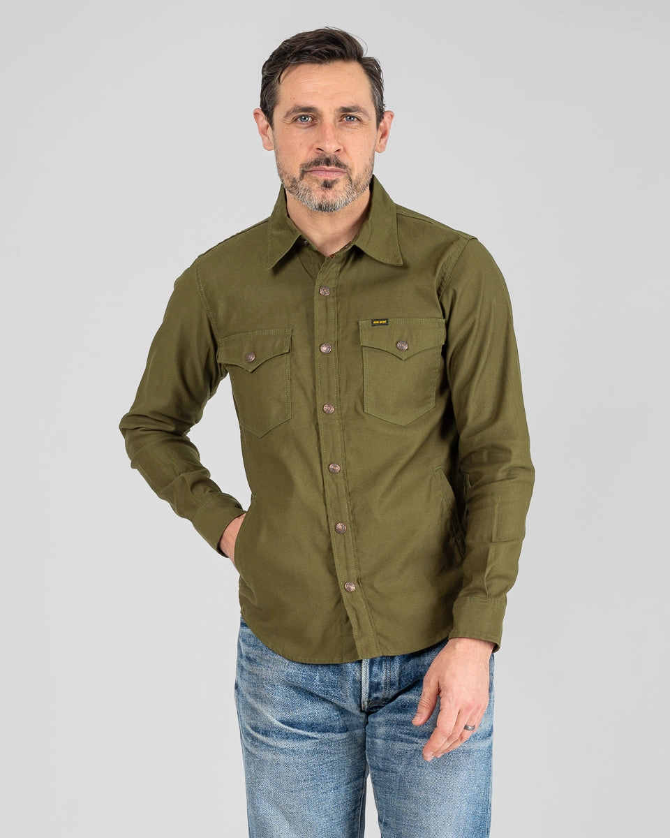 8oz Military Whipcord CPO Shirt - Olive Lightweight Material GentleWaistband