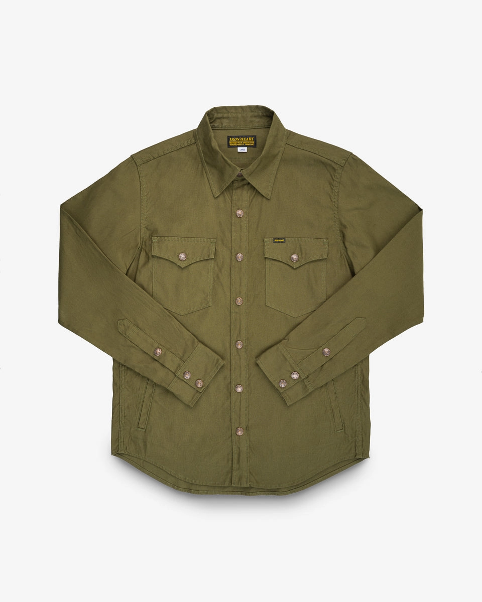 WrinkleResistant Finish 8oz Military Whipcord CPO Shirt - Olive