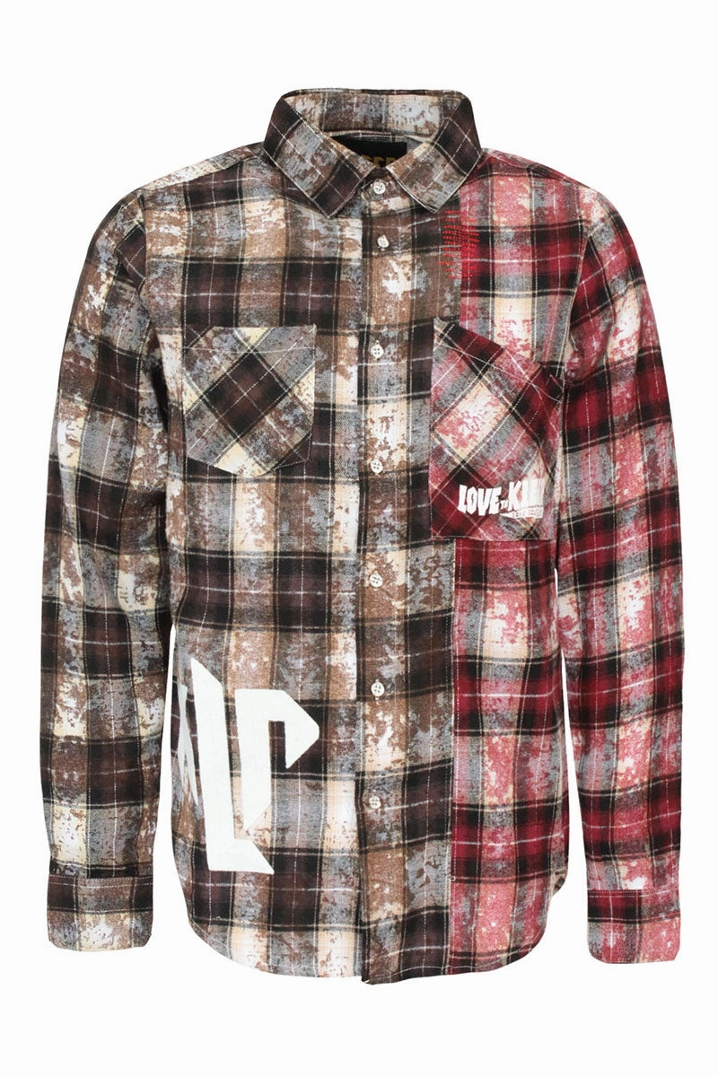 Relaxed Comfort Lightweight Layer Two Tone Flannel Shirt