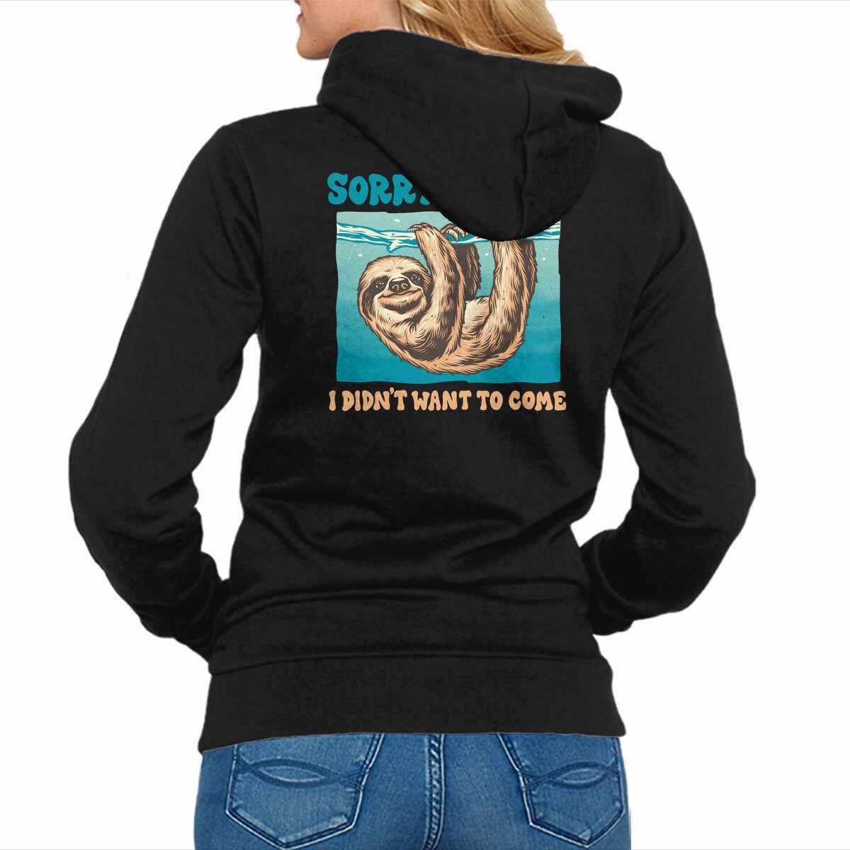 nautical print Comfy Hoodies Not So Sorry Sloth