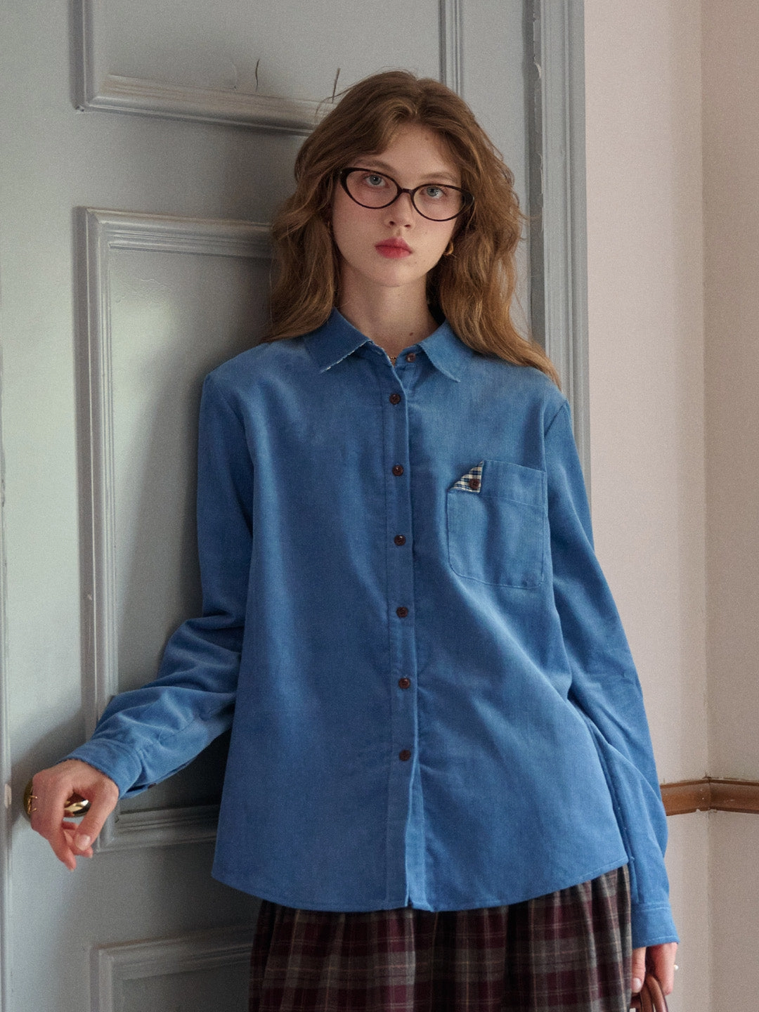 Davina Notch Lapel 100% Cotton Shirt CompressionFreeCuffs World Glow