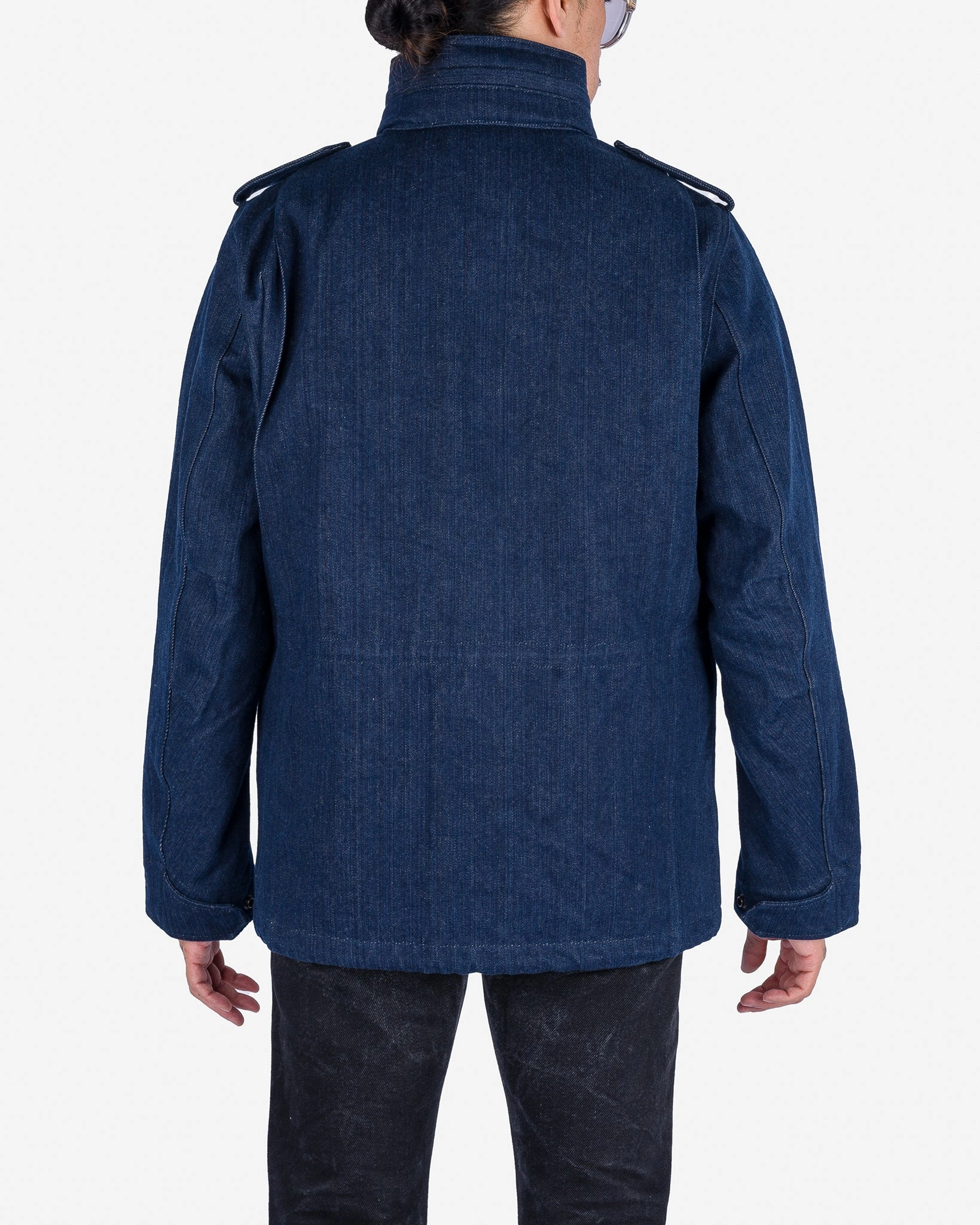 16oz Natural Indigo Selvedge Denim M65 Field Jacket Minimal Aesthetic