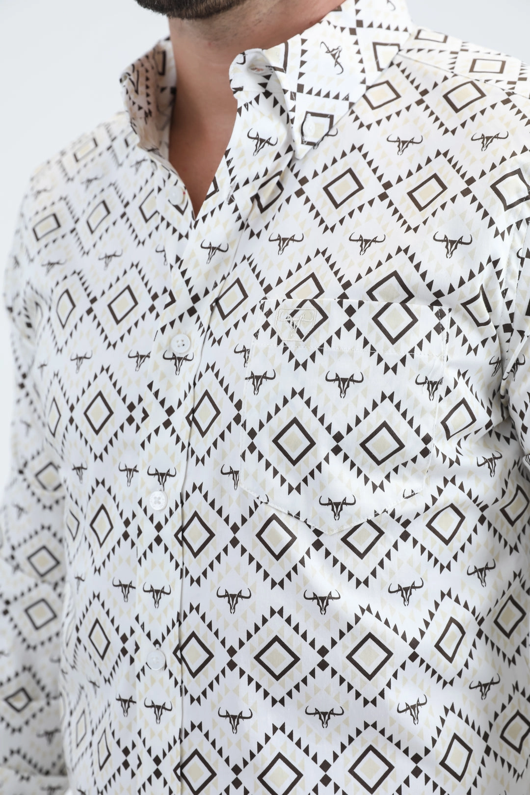 Polished Placket Easy Fit Mens Satin Cotton/Spandex Modern Fit Long Sleeve White Shirt