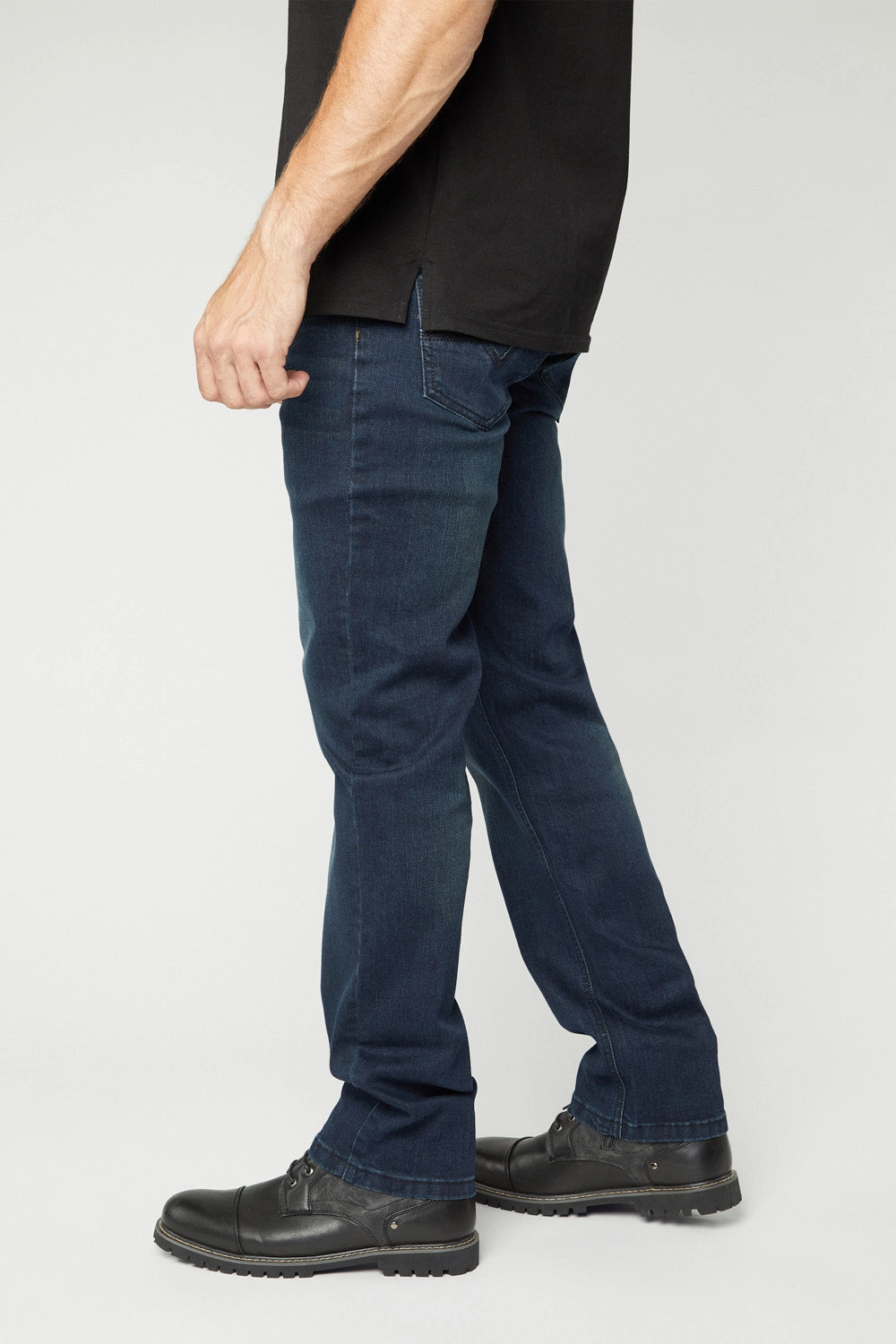 Pax Men's Dk Blue Slim Stretch Jeans Breathable Minimalist Holiday Vibes Date Night Lightweight