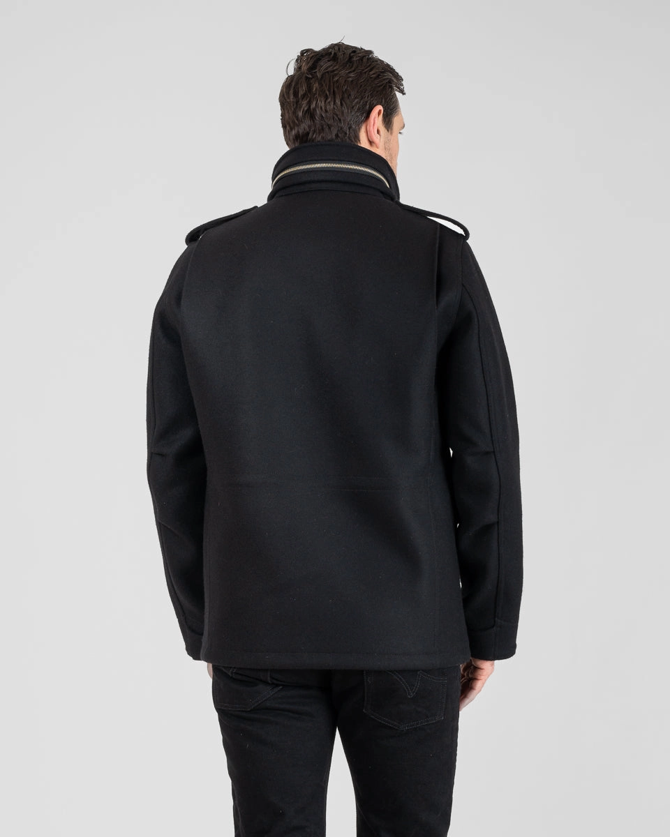 21oz Melton Wool M65 Field Jacket - Black Flight Fit