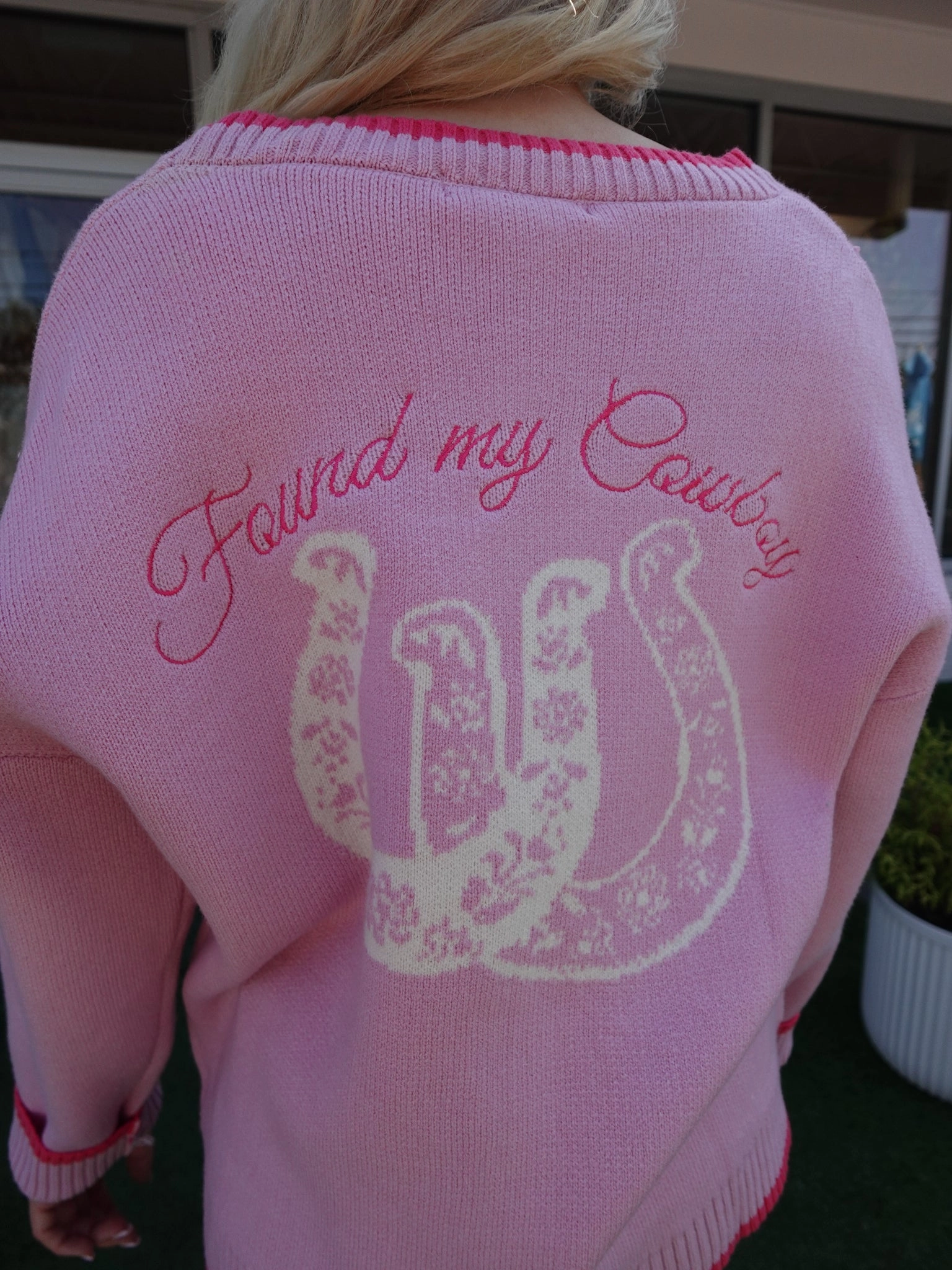 Found My Cowboy Cardigan Cozy Knit Style Warm & Soft