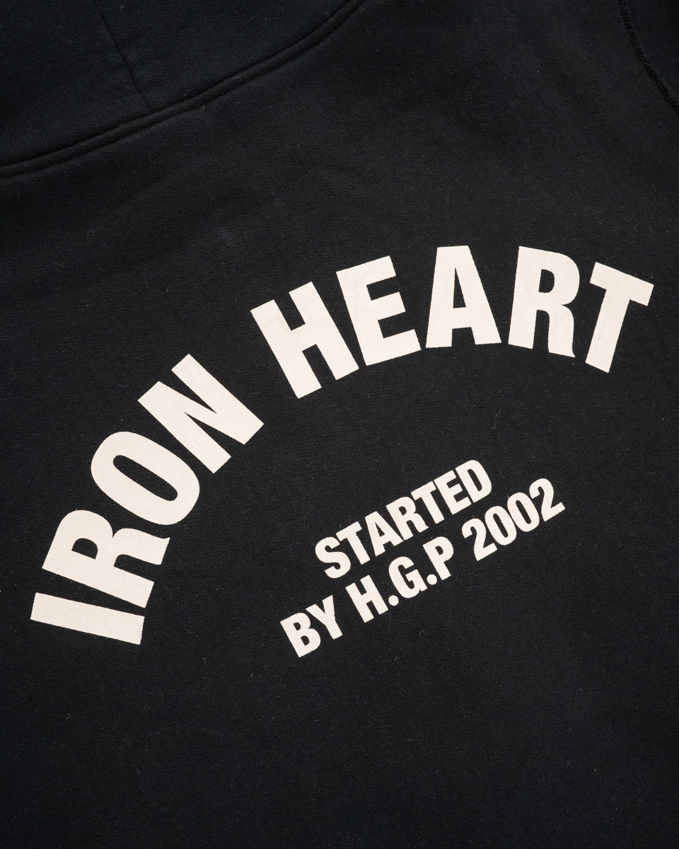 OekoTexCertified Printed 14oz Ultra Heavyweight Loopwheel Cotton Zippered Hoodie - Black