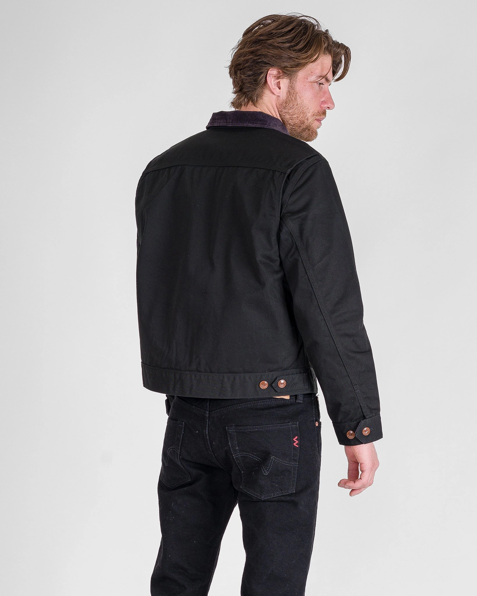 TemperatureRegulating 12oz Kurashikizome? Twill Work Jacket - Black