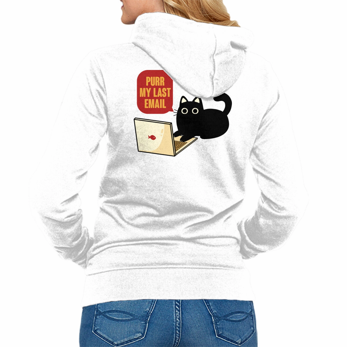 Purr My Last Email Houndstooth Layered Wear