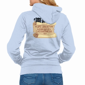 Scoop neck Outdoor Hoodie Purr-suit Of Cat Happiness