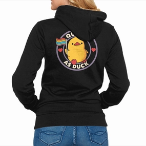 Queer As Duck Pride Chic Hoodie